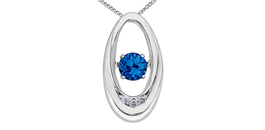 Sapphire & Dia .01 tw 10Kw PLT27083W/9C-10 Pulse