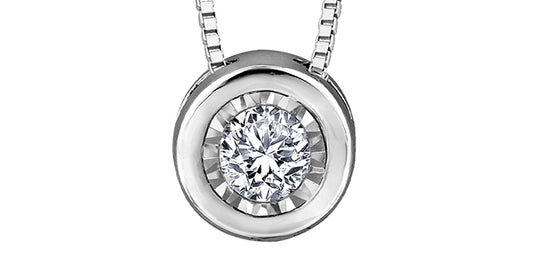 C6 10K WG .02 Dia Pendant