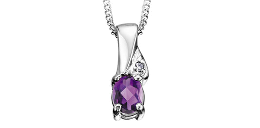 Amethyst & Dia .005ct P2008W/2C-10