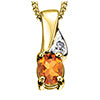 P2008/11C-10 10k YG Citrine and Diamond Necklace