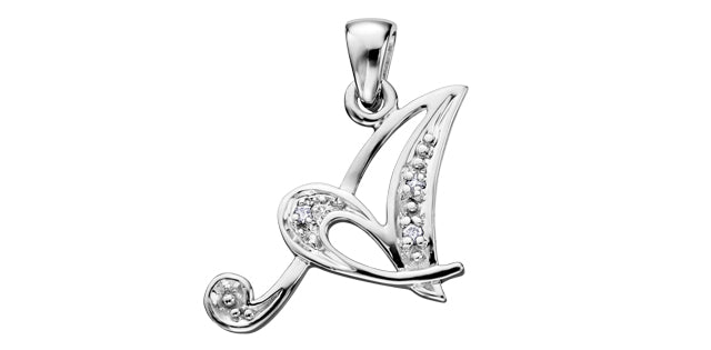 10Kw Dia .01tcw Letter Pendant DX509