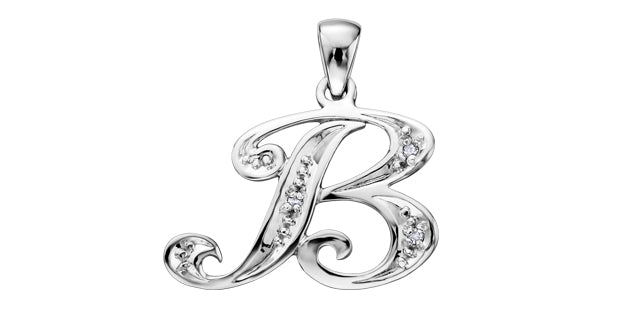 10Kw Dia .01tcw Letter Pendant DX509