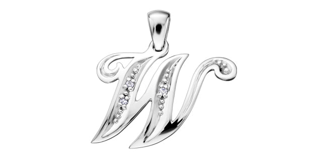 10Kw Dia .01tcw Letter Pendant DX509