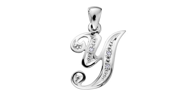 10Kw Dia .01tcw Letter Pendant DX509