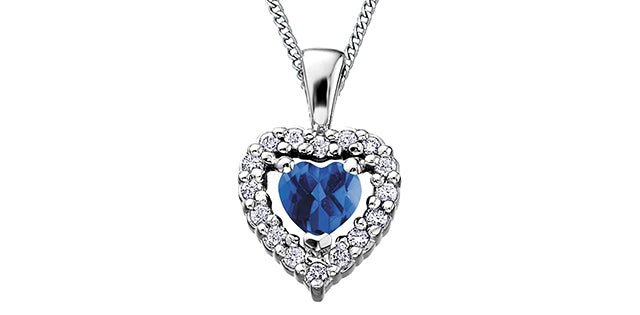DX510SA 10Kw Sapphire .08 Dia Heart Pendant