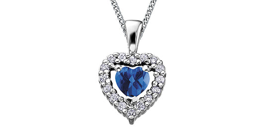 DX510SA 10Kw Sapphire .08 Dia Heart Pendant