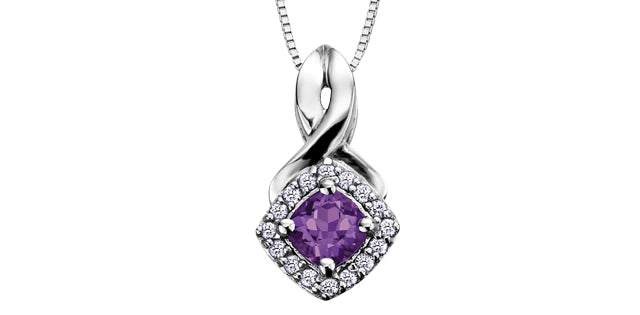 DX567 10Kw Gemstone & Diamond Pendant
