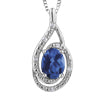 P3064C-SS 925 Sapphire .03 Dia Pendant