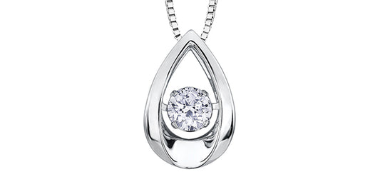 .05ctw 10KW Diamond Pulse Pendant DX780W05