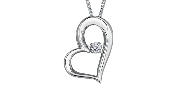 .05ct Dia 10Kw Pulse Heart Pendant
