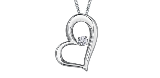 .05ct Dia 10Kw Pulse Heart Pendant