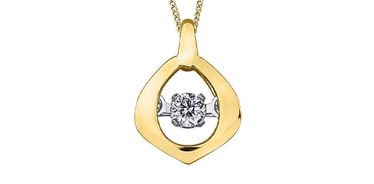 P3438YW/02C-10/0.2ct Diamond 10Ky Pulse Pendant