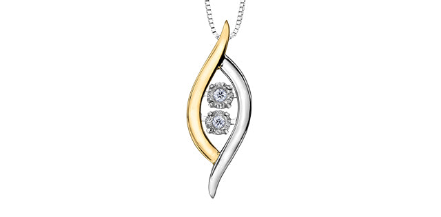 DD7305 Dia Pulse Pendant 10Kwy .02tcw