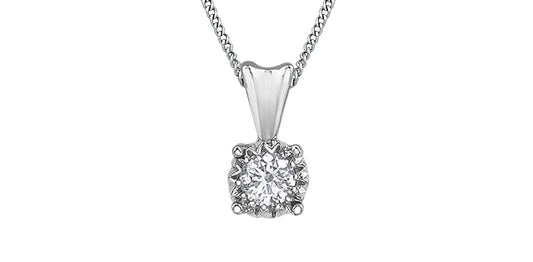 DX814W07 10kw .07ct Diamond Pendant