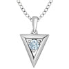 LAB- 925 LGD 0.15ct VS Silver Sterling Arrow Pendant