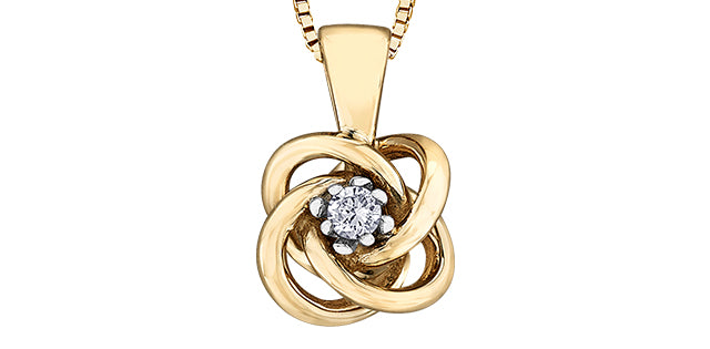 50006 10ky Diamond Knot Pendant .04ct
