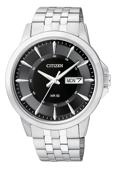 BF2011-51E- Citizen Silver and Black Quartz watch
