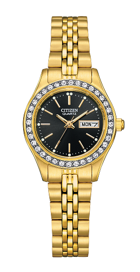 EQ0532-55E-Citizen Gold and Crystal Quartz watch