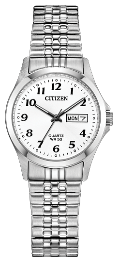 EQ2000-96A-Citizen silver and white dial quartz (expansion band)