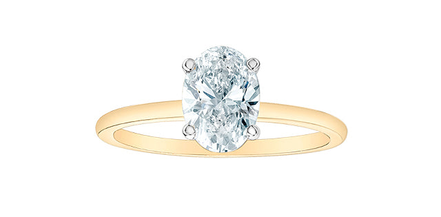 LG 1.09ct VVS2 D Dia 14Kyw 10158YW/100 Oval Ring