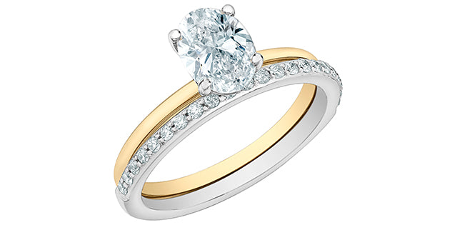 LG 1.09ct VVS2 D Dia 14Kyw 10158YW/100 Oval Ring