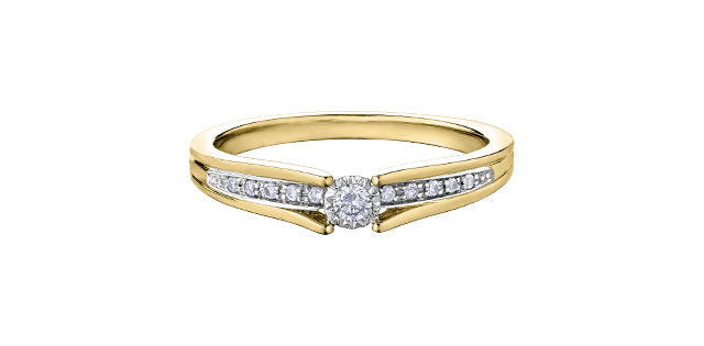 30563YW/10-10 YG Diamond Ring .10ctw