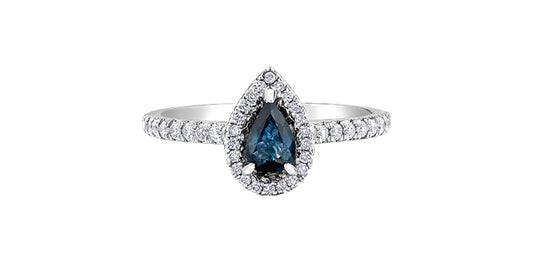 DD7514 10kw Sapphire + Diamond Ring .26ctw