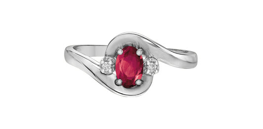 10KW Pink Tourmaline + Diamond Ring