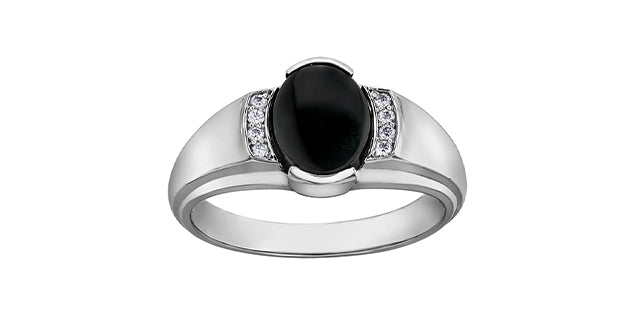 10Kw Onyx & Dia Ring R6821WG-10