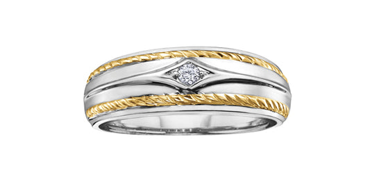 6831GWY-10 10K Two Toned Canadian Diamond Ring