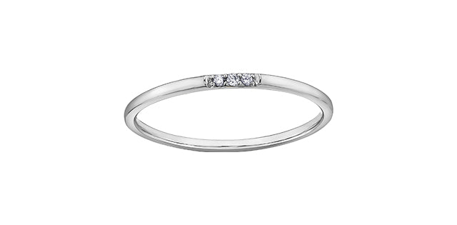 CH651WG/02-10 10k WG 3 Diamond Band .02ctw