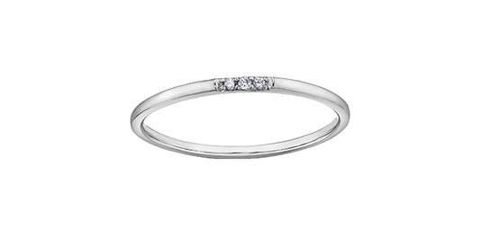 CH651WG/02-10 10k WG 3 Diamond Band .02ctw