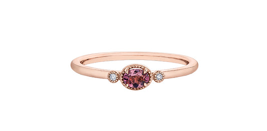 10Kr Pink Tourmaline & Dia