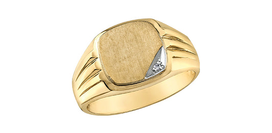 .01 Dia 10Ky Signet Ring
