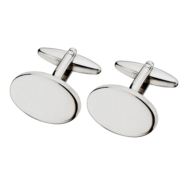 SC50 Stainless Steel Oval Cuff Links