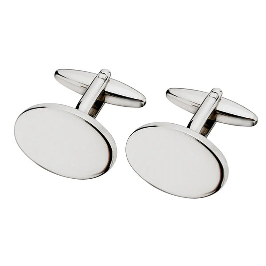 SC50 Stainless Steel Oval Cuff Links