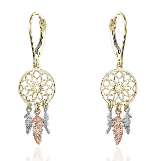 Z-5003 10ky Dream Catcher Earrings