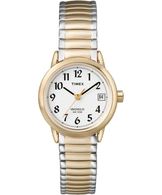 T2H3819J-Ladies Timex Two-Tone Indiglo with Expansion Band