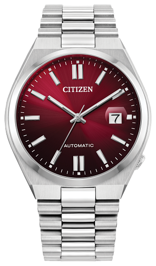 NJ0150-56W-Citizen TSUYOSA Silver and Red Automatic watch