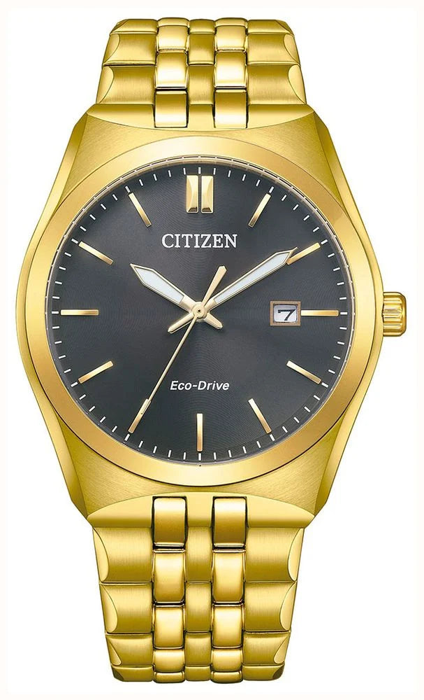BM7333-85E Gold Tone Black Dial Citizen Eco Drive Corso