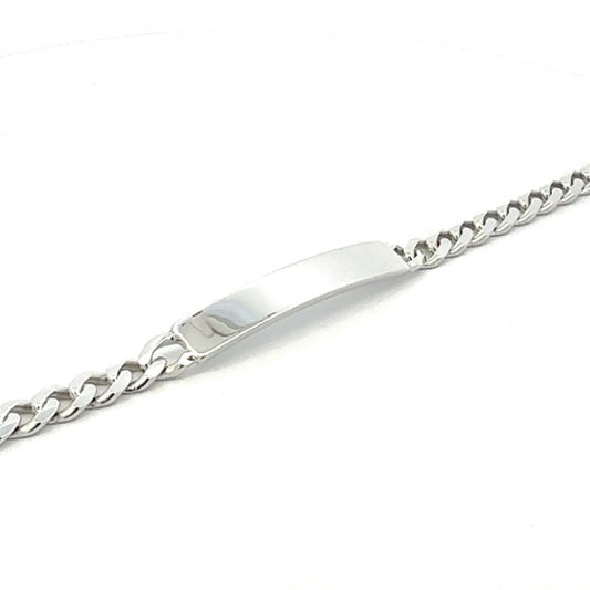 BRT739RH Silver Mens ID Bracelet 8.25"