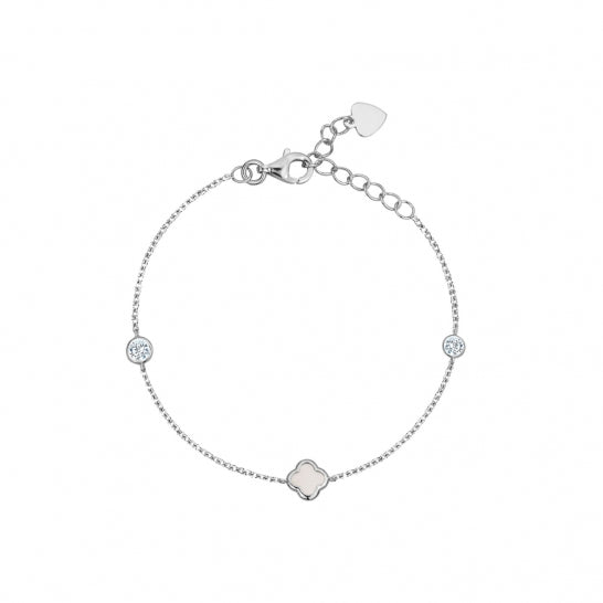 CTB6323WRH 8" Silver MOP + Cubic Bracelet