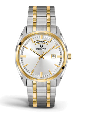 98C127  Men's Silver and gold tone Bulova Quarts
