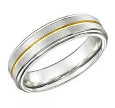 TUR 30 Tungsten Ring Gold Tone Center