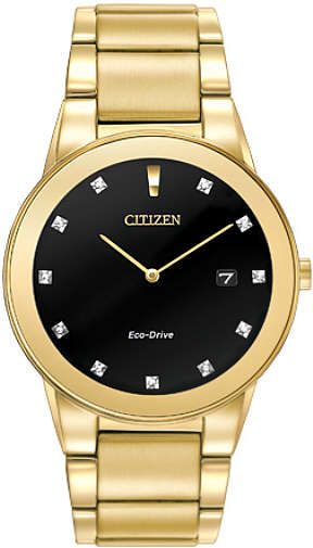 AU1062-56G Mens Citizen Eco-Drive Gold-Tone Axiom Diamond