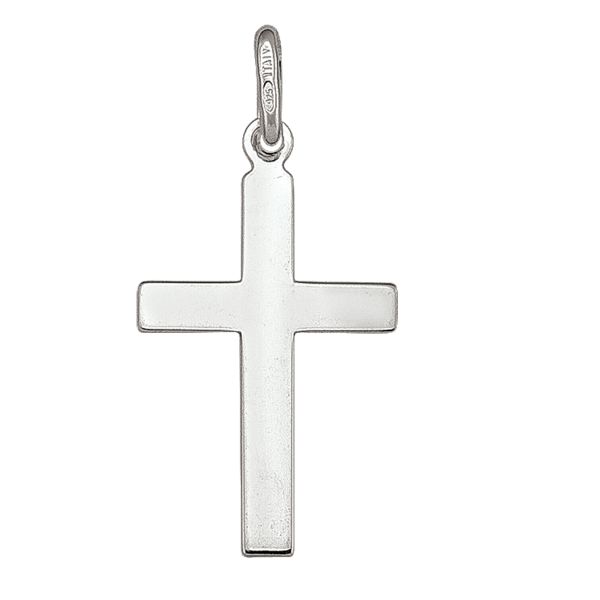 N1117-SIL Plain Silver Cross Pendant
