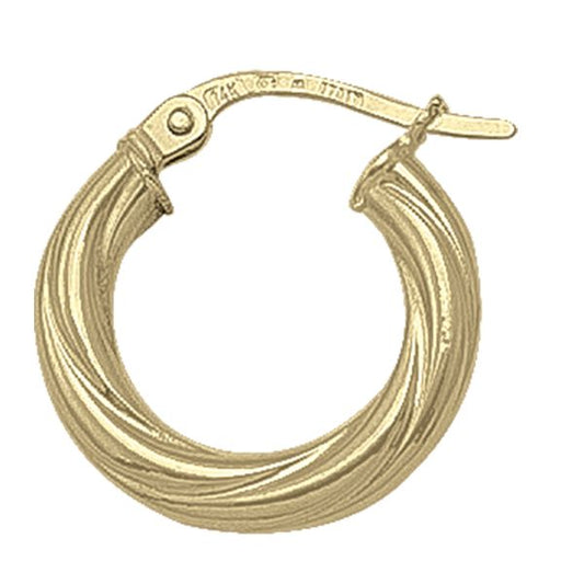 N4501 10Ky Twist Hoops Leverback