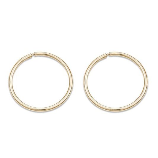 N5017 10k YG 12mm Sleeper Hoops