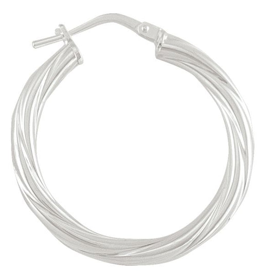 N7609 925 Twist Hoops