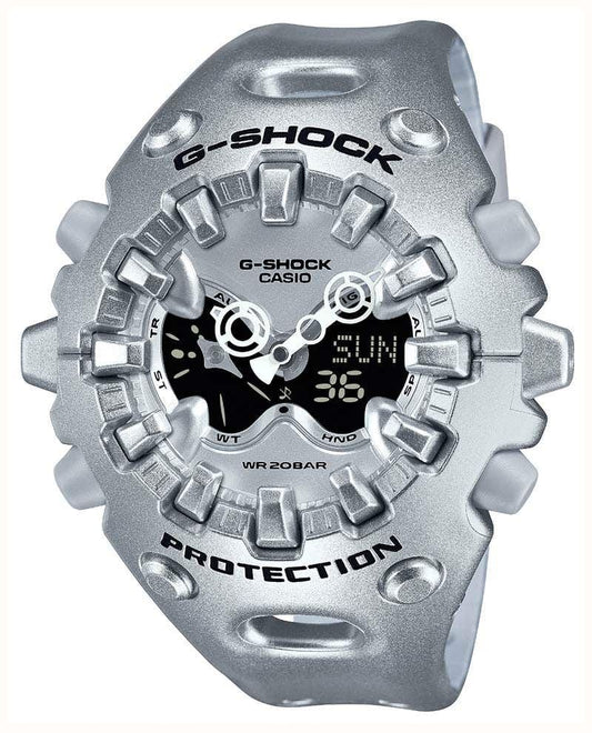Casio G-Shock GA-V01 Series Big Case (49mm) Silver Dual-Display Dial / Silver Resin Strap